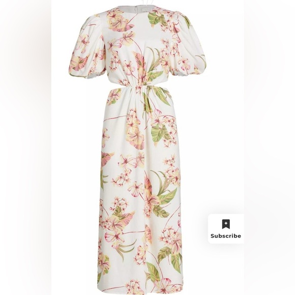 Wayf Floral‎ Cutout midi Dress size small NWT - Picture 5 of 7